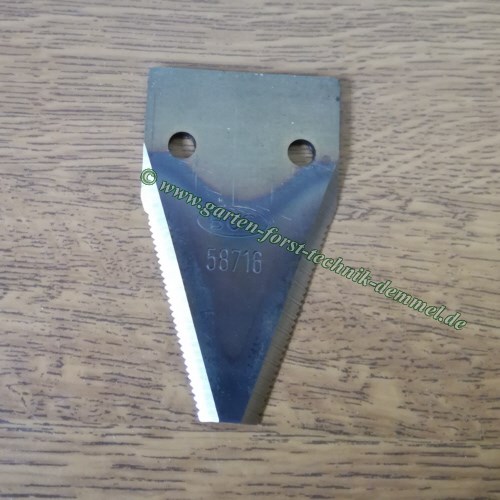 Messerklinge Pasquali "Laser" 58716 gezahnt 6,5 mm Bohrung (10 Stück) Vgl.Nr.56358716 (58716 eingestanzt) f.Laser-Mähmesser m.Zahnleiste f. Motormäher / Einachser  HB 15, HB 20, HB 30, SB 28, SB 30, SB 38